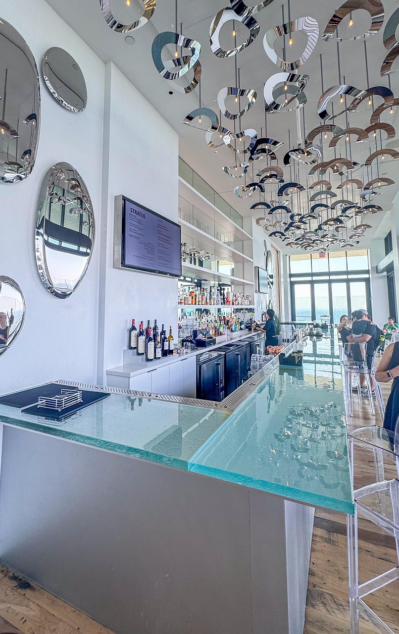barra, moderno, arquitetura, futurista, perspectiva, design de interiores, contemporâneo