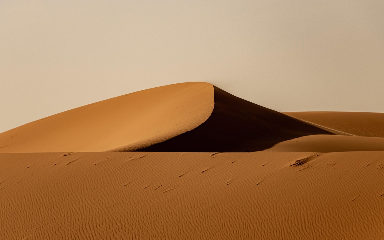 poušť, písek, duna, západ slunce, sahara, afrika, příroda, krajina