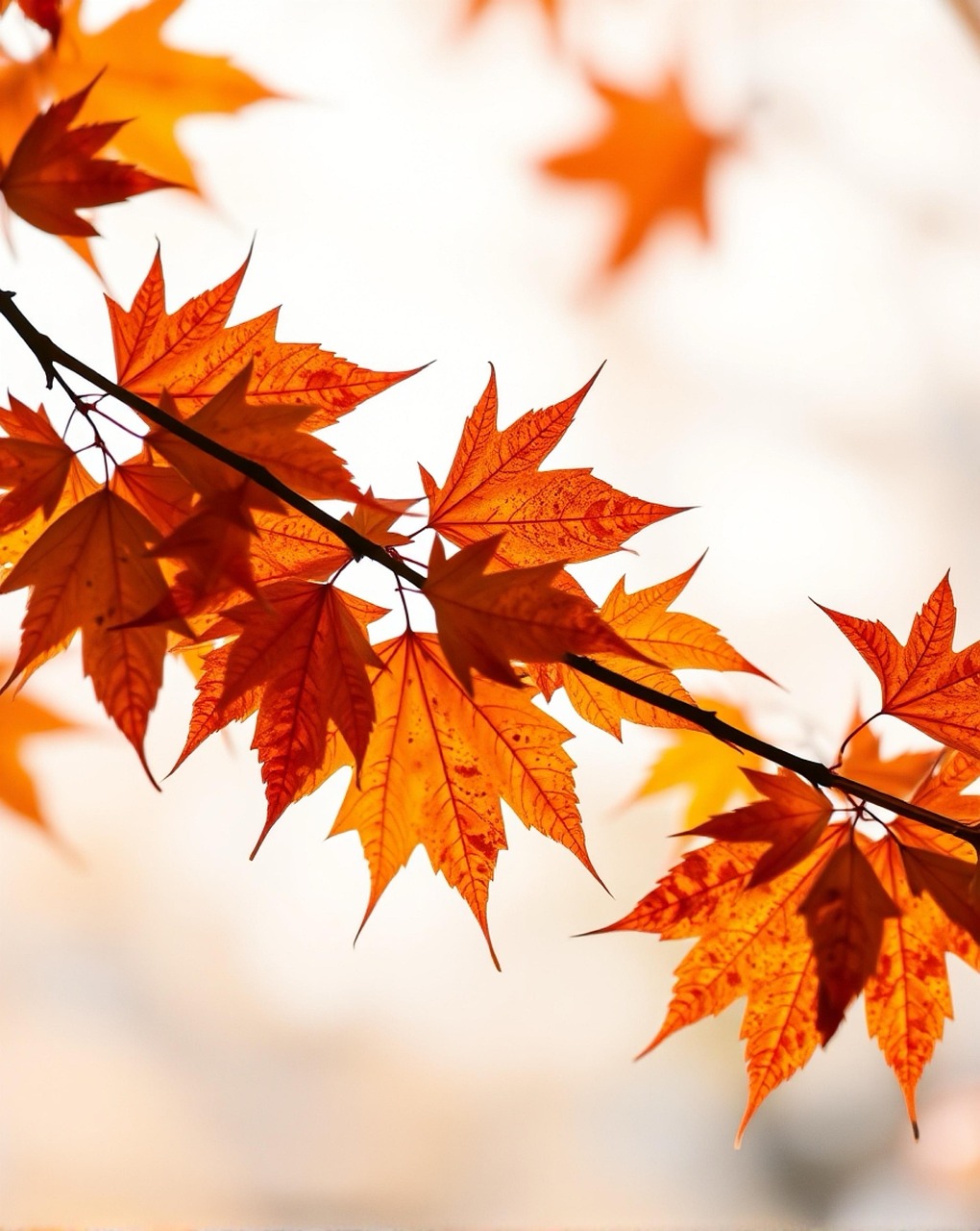 ai generated, maple leaves, leaves, fall, nature, forest, season, trees, fall season, multi coloured, maple, branch, harvest time, background, autumn pictures