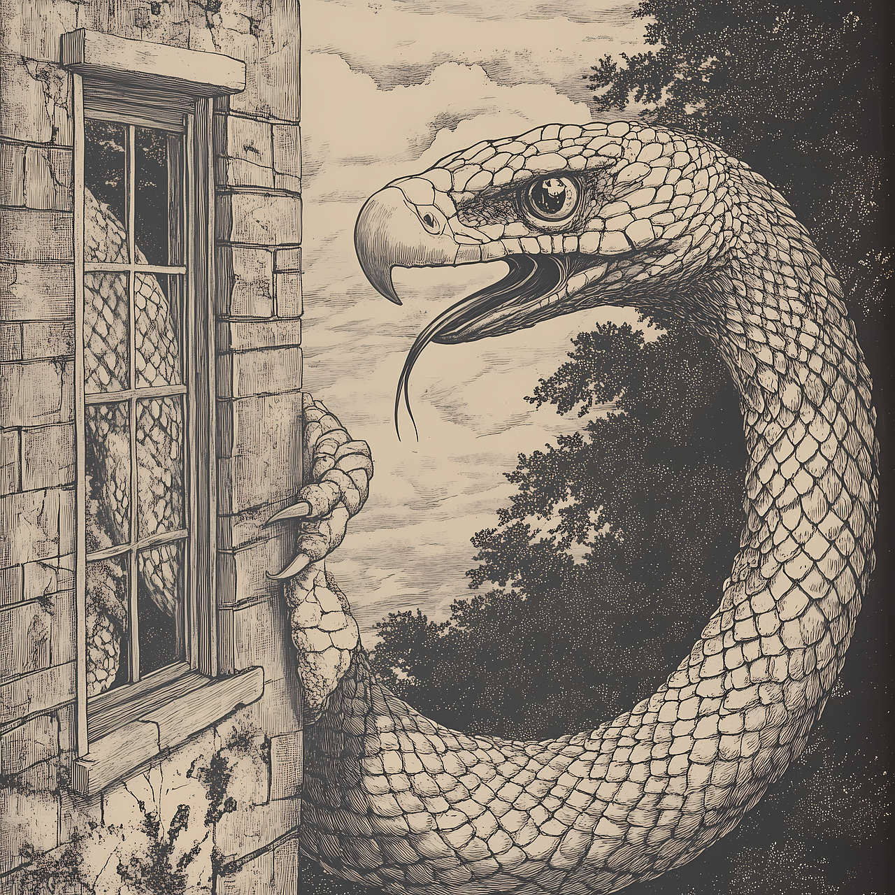 ai generated, dragon, nature, reptile, lizard, animal, snake, monster, drawing, fantasy