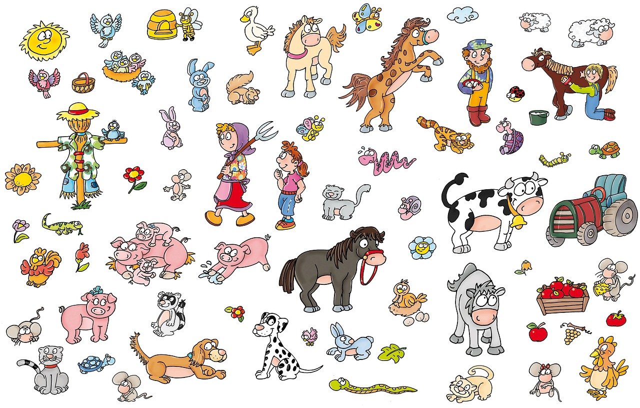animali, animale, uccelli, animale domestico, cervo, mammiferi, natura, cane, colorato, disegno