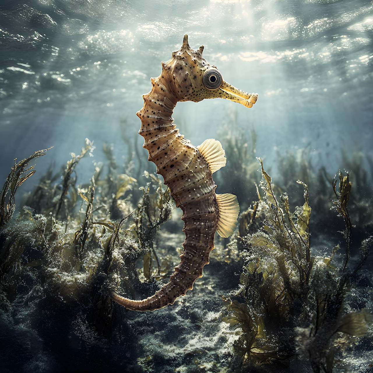 ai gerado, cavalo marinho, mar, animal, oceano, natureza, agua, criação, coral, aquoso, tropical, marinho