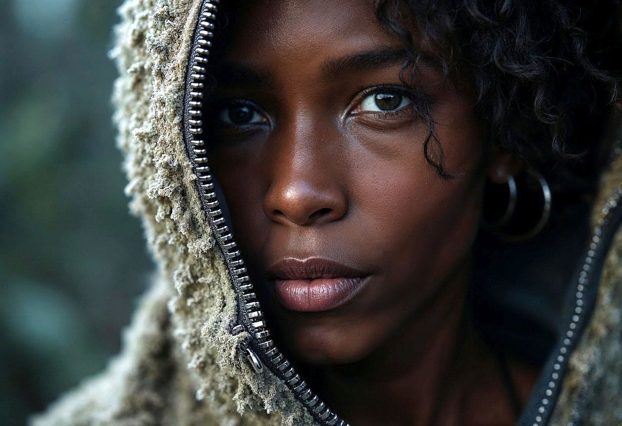 mulher, retrato, beleza, cara, moda, modelo, natureza, personagem, pessoas, ai gerado