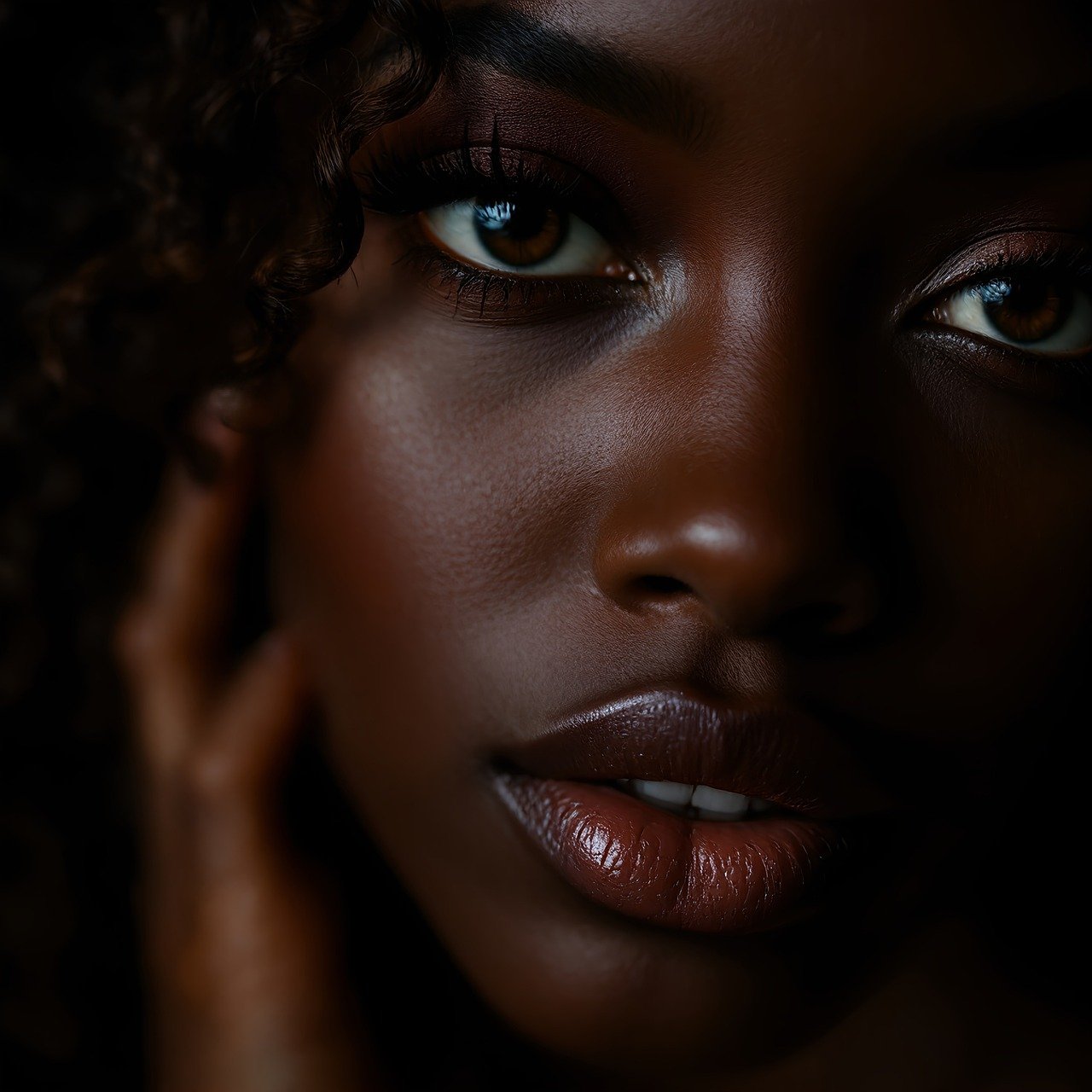 generato dall'ai, donna, modello, femmina, modellazione, faccia, trucco, ritratto