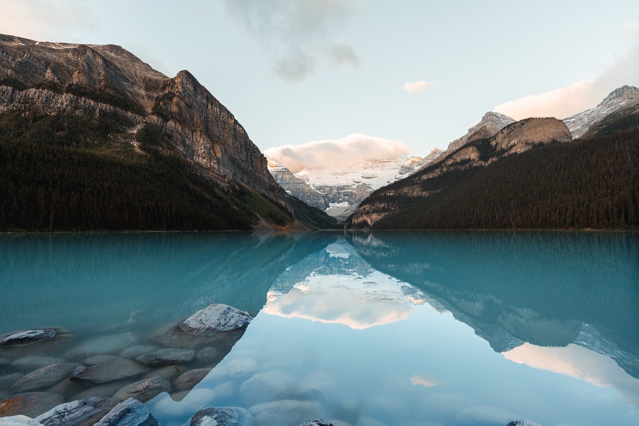 montanhas, lago, canadá, banff, natureza, alberta, cenário, agua, panorama, viajar por, cênica, exterior