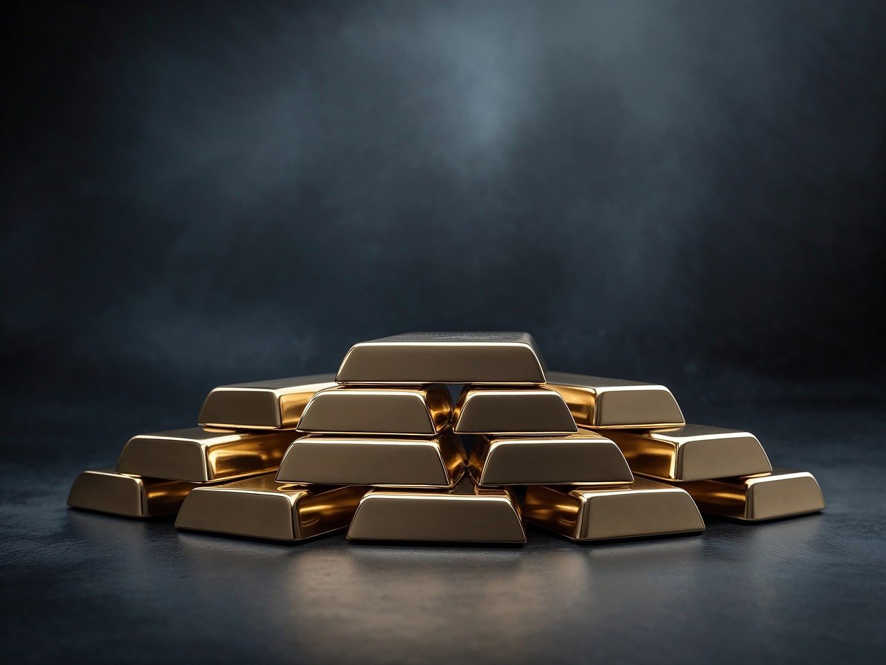 bullion, gold, wealth, metal, money, rich, silver, finance, bars, darling, bank, ai generated