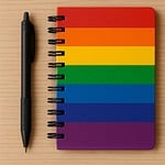 Ai generated rainbow multi coloured rainbow colors lgbtq queer tolerance gender excursion equality diversity individuality gender equality self-determination acceptance human rights enlightenment background notebook workplace office