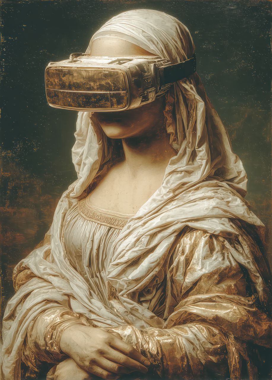 interpretation, neuinterpreation, kunst, kreativ, digital, museum, ausstellung, galerie, kunstwerk, hintergrund, ai erzeugt