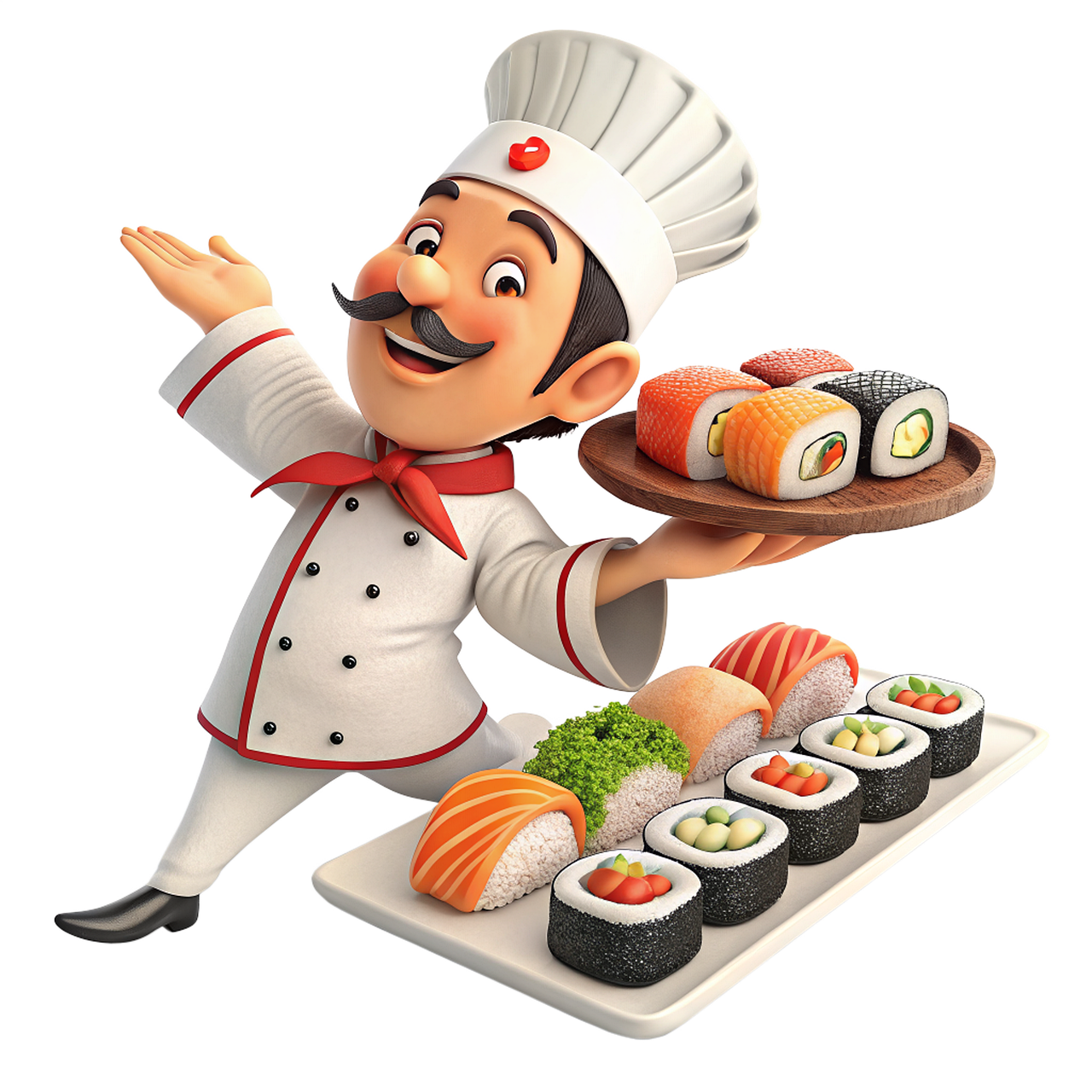 ai generated, sushi, food, japan, rolls, japanese, tuna, seafood, kitchen, salmon, rice, dish, delicious, nutrition, asiatic, cook, prepare