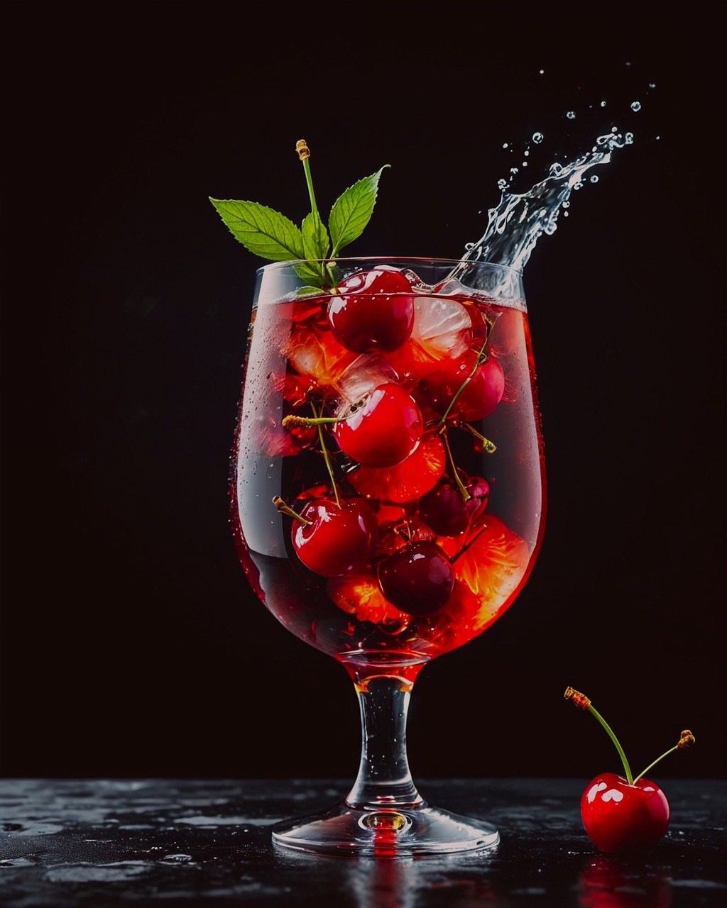 ai generated, cocktail, bar, alcohol, drink, glass, refreshment, ice cream, fruit, food