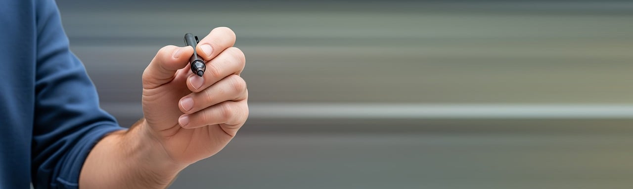 pen, hand, writing, man, suit, business, technology, education, drawing, signing, gesturing, pointing, holding, grip, professional, isolated, white, background, closeup, studio, ai generated