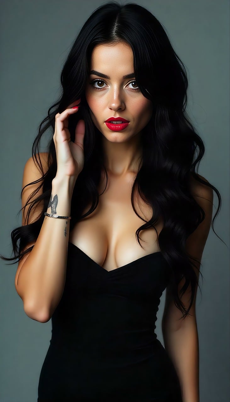 ai generated, woman, model, posing, pose, fashion, girl, clothes, modeling, brunette, portrait