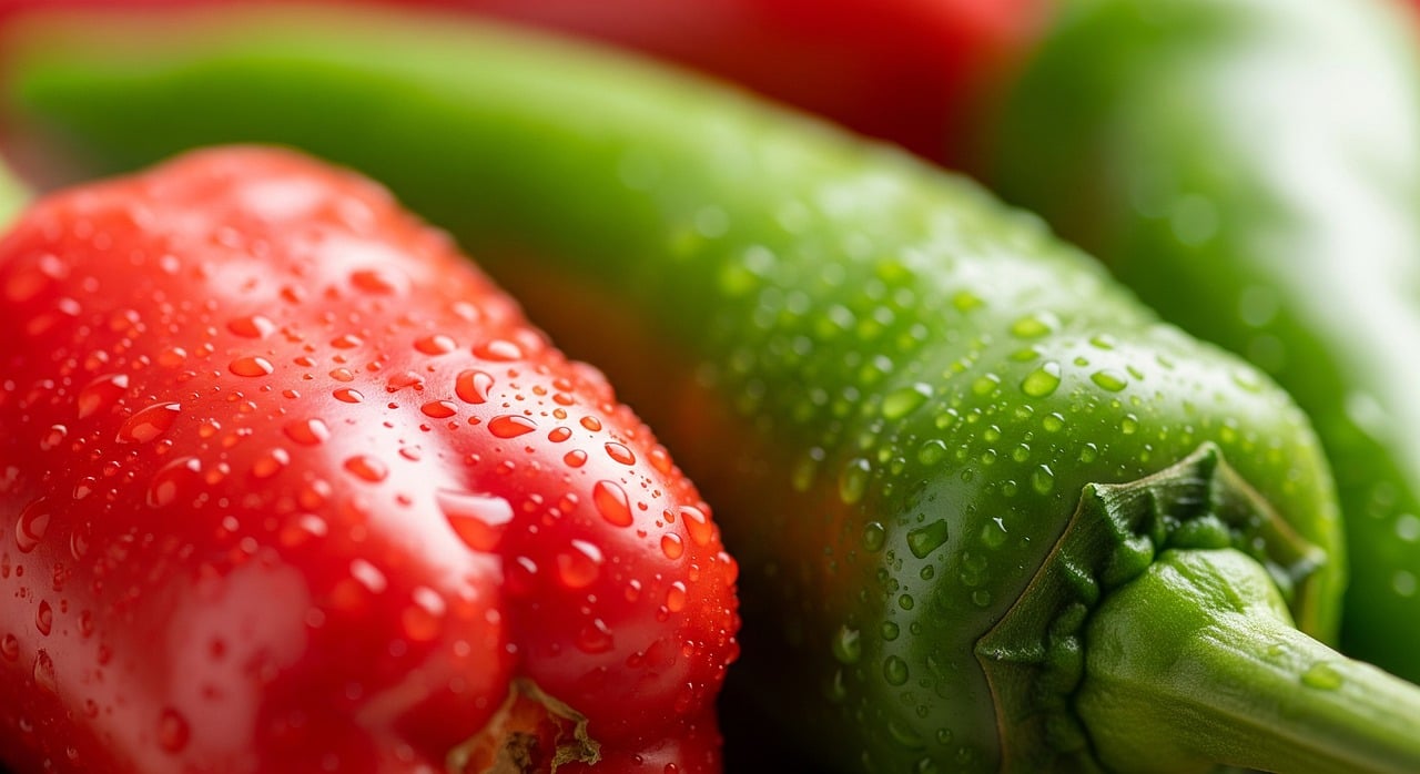 ai generované, pepř, pikantní, zelená, jídlo, ostrý, koření, zelenina, vaření, sazenice, chilli