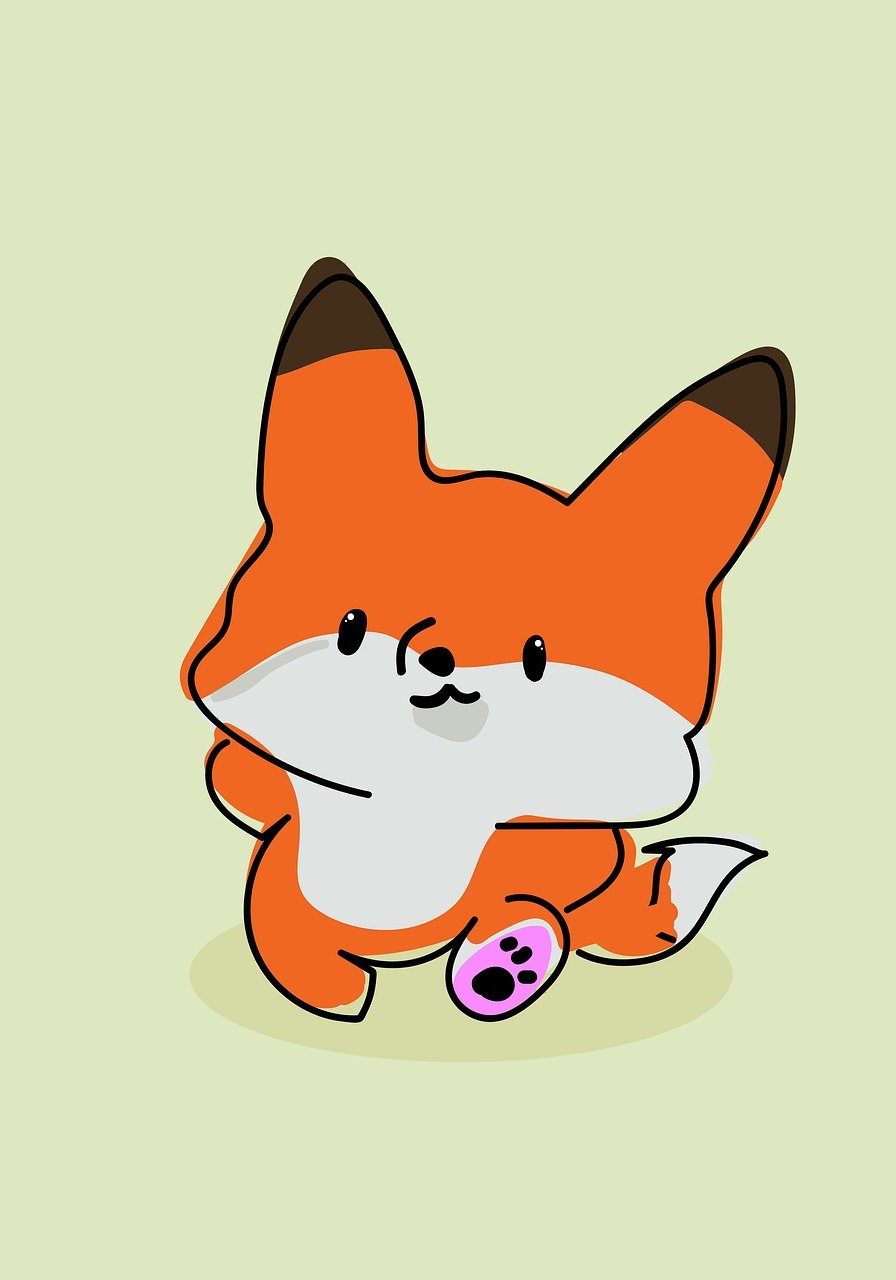 fox, mammal, drawing, background, nature, cartoon, animal
