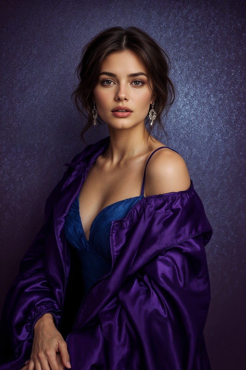 colorful, fur, girl, female, woman, lavender, texture, pattern, wall, lavendar, ai generated