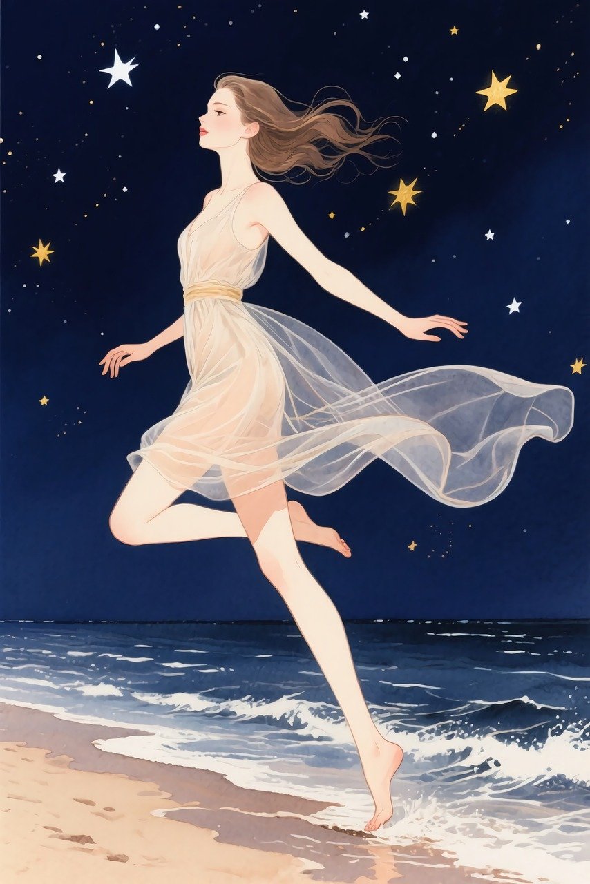 ai generated, woman, model, fashion, summer, design, girl, nature, happiness, peace, fun, fantasy, blue, clouds