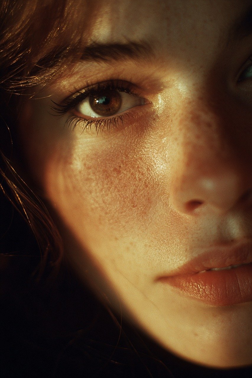 woman, vintage, grain, face, portrait