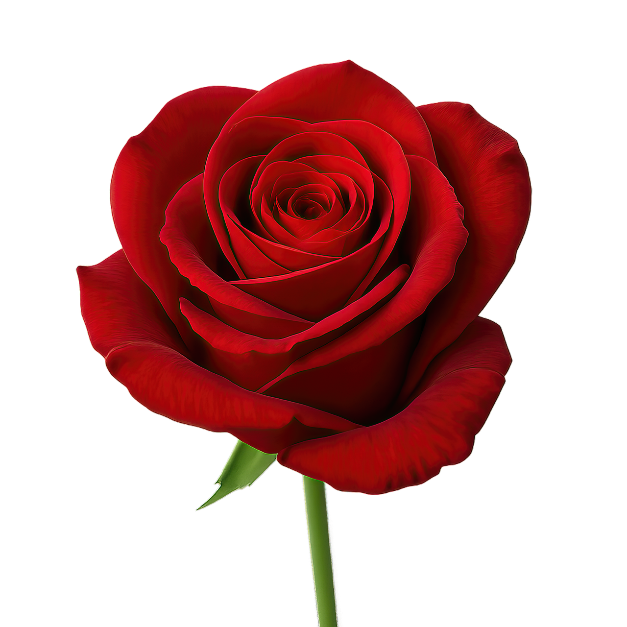 ai generated, red rose, flower, nature, beauty, close-up, petals, bloom, romantic, love, flora, plant, vibrant, single rose