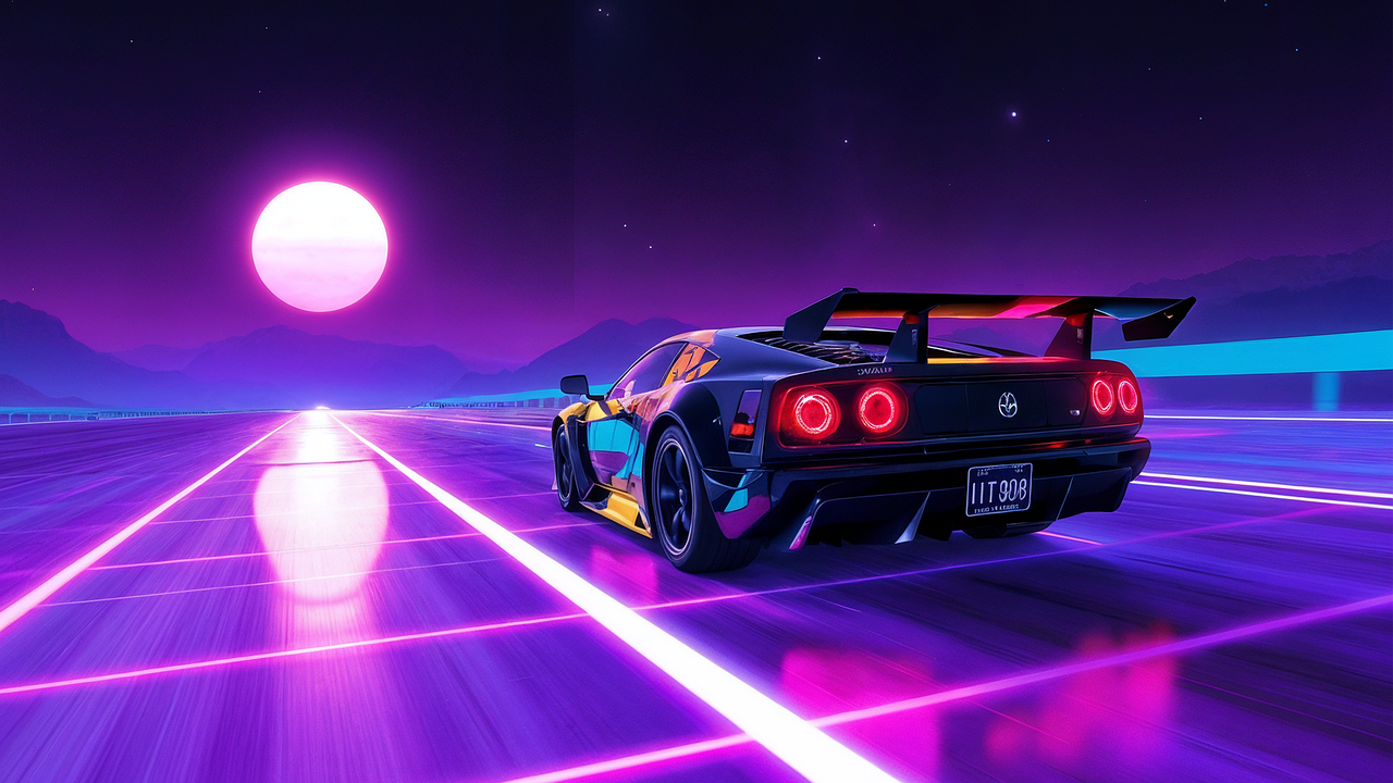 car, retro, vintage, music, automobile, vehicle, classic, old, luxury, speed, ai generated