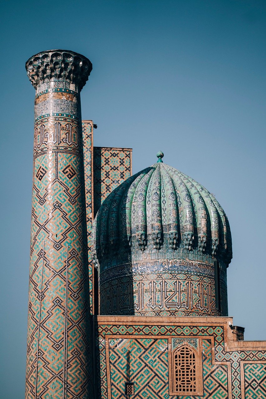 samarkand, architecture, registan, nature, ulugbek, central, asia, persian, building, city, street, landscape, sunset