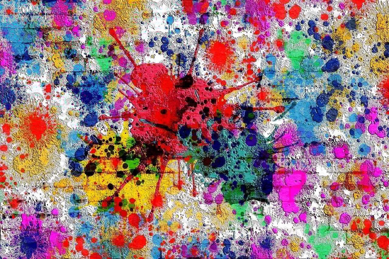 colors, painting, drawing, dots, chaos, colorful, paint splatters, abstract, vibrant, chaotic, artistic, expression, creativity, dynamic, messy, graffiti, texture, drips, spray paint, wall, street art, modern, bold, vivid, energetic