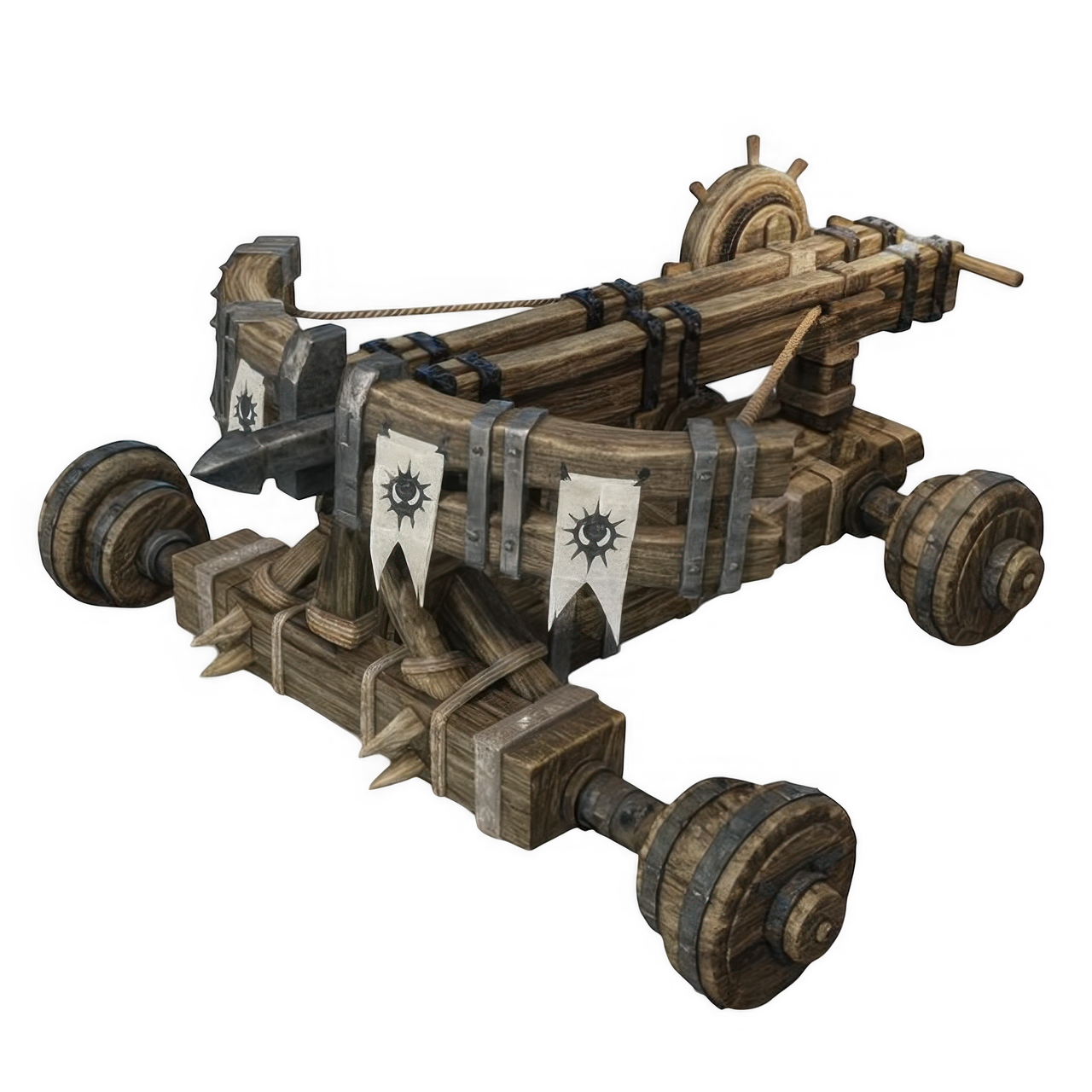 catapult, medieval weapon, siege engine, ancient war machine, wooden catapult, historical weapon, medieval warfare, castle siege, battle equipment, trebuchet, fantasy catapult, ancient technology, army weapon, medieval army, medieval battle, old war machine, rpg asset, history prop, ancient defense, wooden siege weapon, medieval illustration, military history, medieval army tool, ai generated