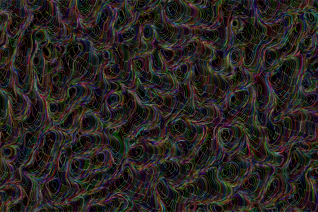 psichedelico, sfondo, astratto, geometrico, linea arte, decorativo, natura, decorazione, ornamentale, colorato, prismatico, bella carta da parati, cromatico, arcobaleno