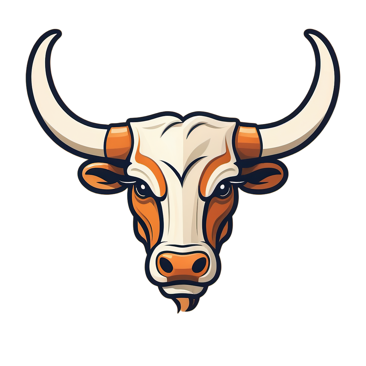 longhorn, bull, animal, nature, cow, cattle, livestock, horns, mammal, texas, high resolution, cartoon, ai generated