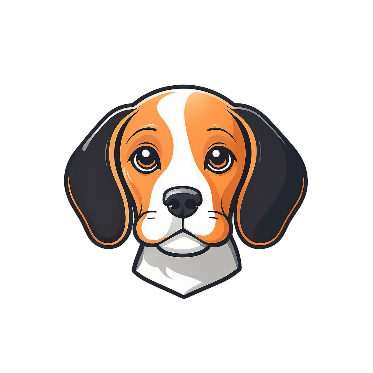 beagle, pet, dog, puppy, animal, nature, canine, cute, breed, friend, mammal, young, purebred, happy, portrait, high resolution, cartoon, ai generated