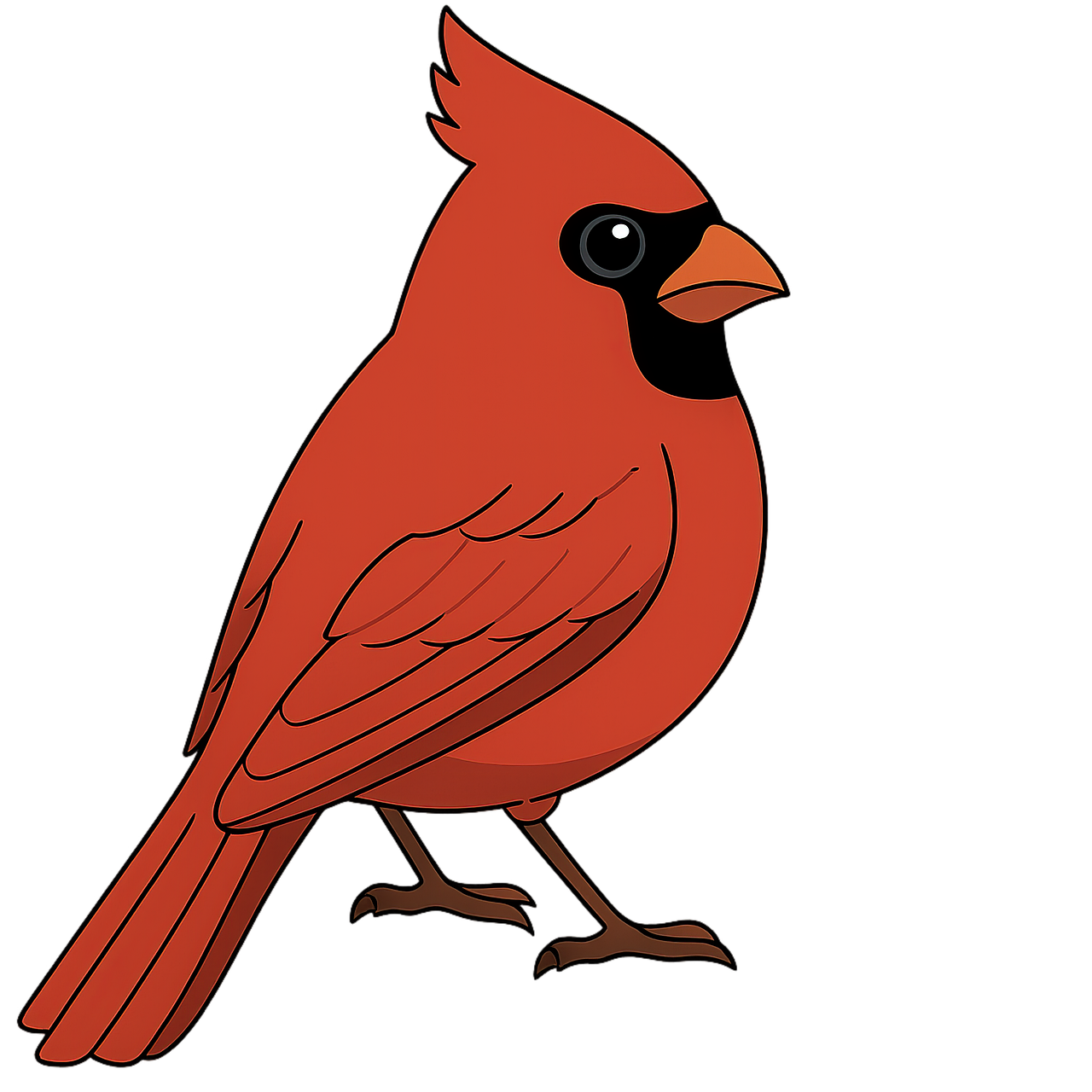 ai generated, cardinal, bird, wildlife, animal, avian, ornithology, plumage, feathers, red, birdwatching, redbird, beak, nature, cartoon