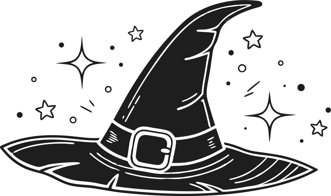 hat, halloween, decoration, drawing, holiday, icon, symbol, ai generated