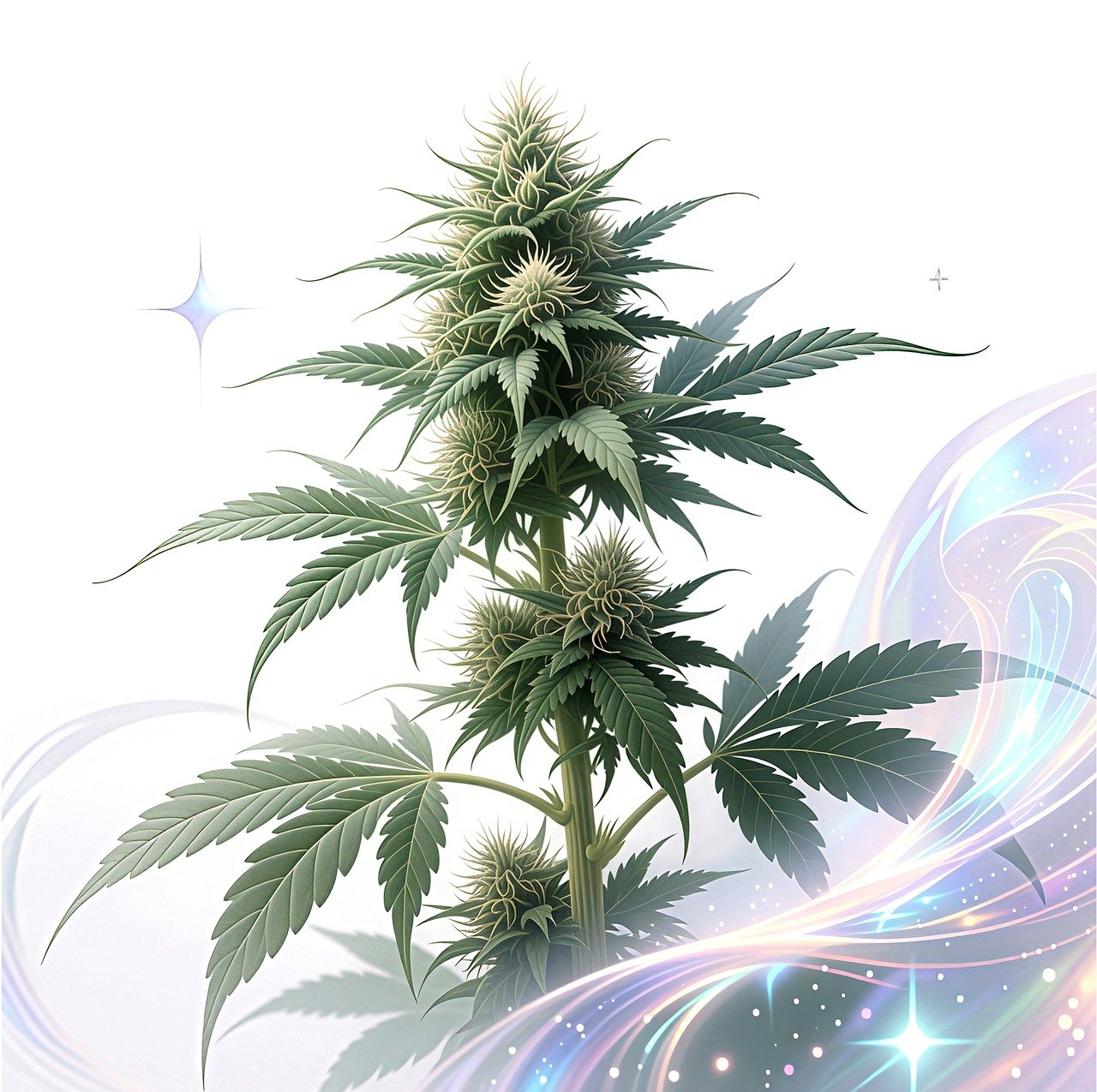 hemp, relaxation, nature, cbd, plant, background, magic, fantasy, dream, mystical, spiritual, meditation, ritual, balance, peace, ai generated
