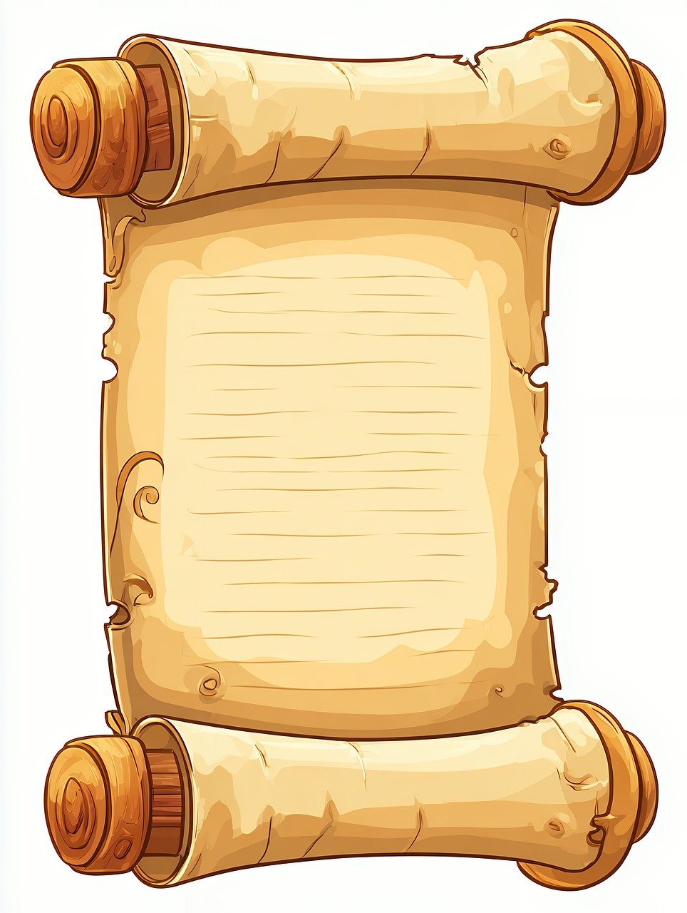 scroll, parchment, vintage, ancient, paper, manuscript, template, antique, design, texture, old, retro, history, document, rolled, beige, brown, historical, medieval, classic, traditional, aged, royal, decorative, ai generated