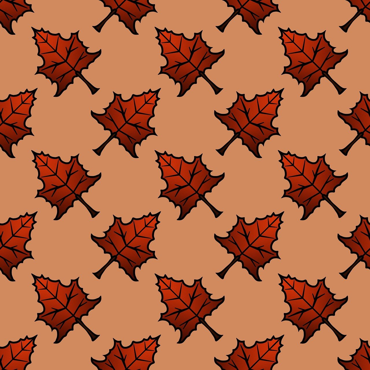 leaves, nature, flora, autumn, fall, foliage, maple, season, pattern, texture, seamless, gift wrap, background, plant, design, decorative, template, scrapbooking, seasonal