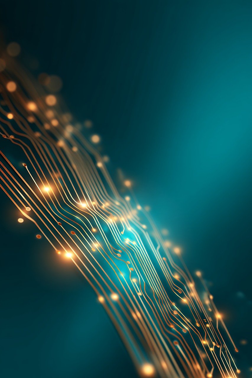 ai generované, siete, údaje, prúdiť, svetlo, abstraktné, technológie, internet, pripojenie, komunikácia, digitálne, systému, pozadie, moderné, futuristický, štruktúra, informácie, žeravý, grafický, element, koncept, tapeta, tech