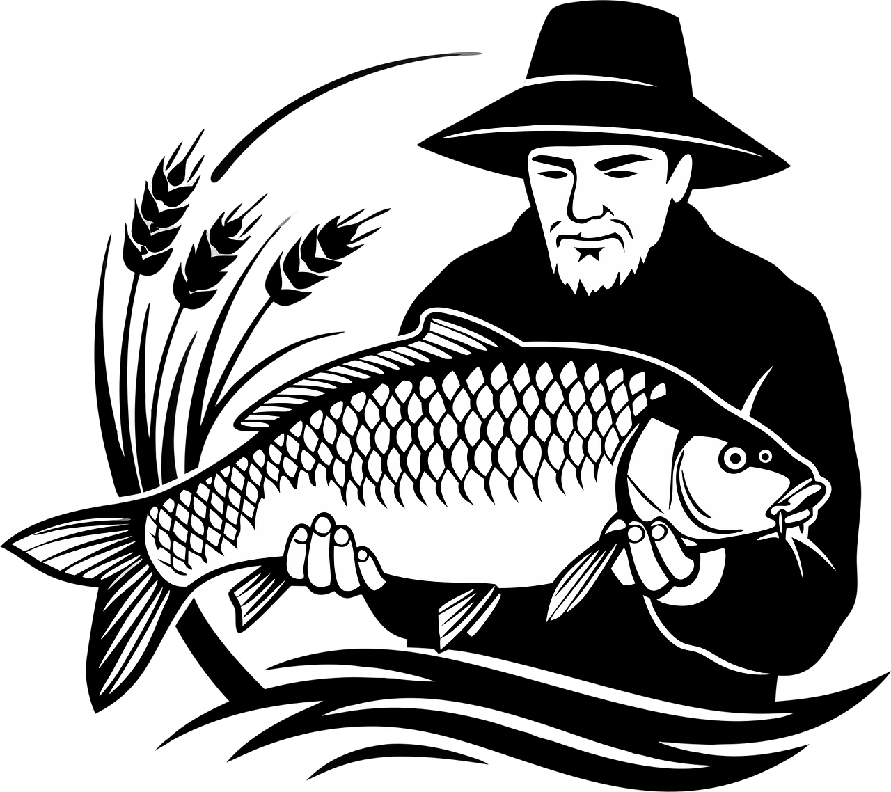 fisherman, nature, river, fish, catch, fishing, vacation, water, pastime, leisure, ai generated