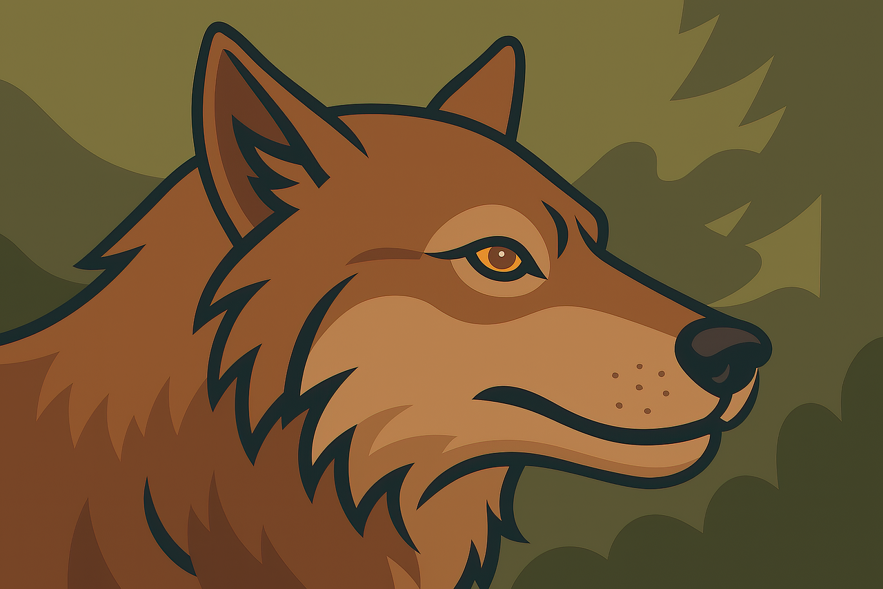 wolf, nature, animal, mammal, wildlife, canine, carnivore, portrait, wild, forest, cartoon, wallpaper, ai generated