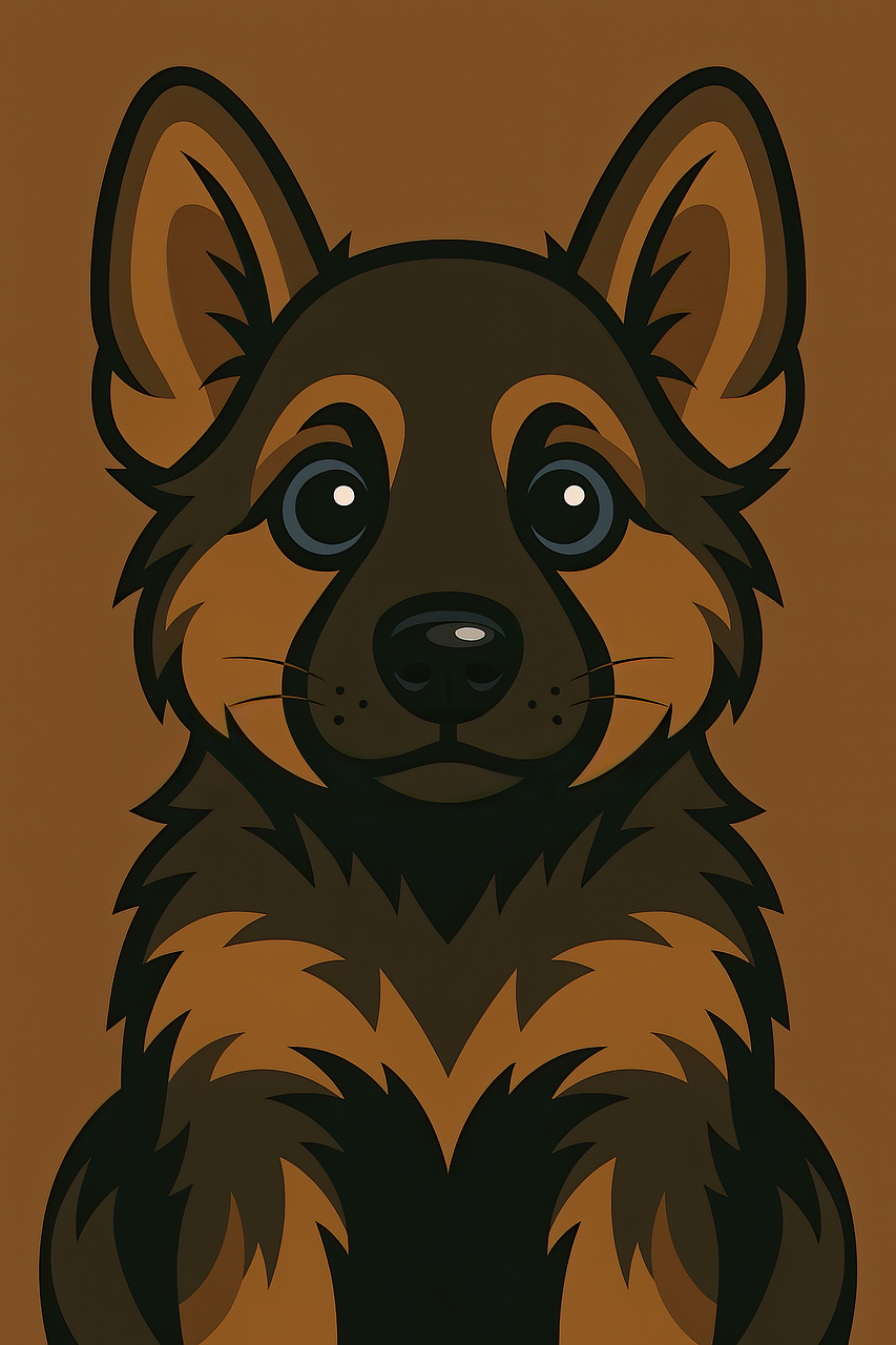 german shepard, dog, animal, pet, shepard, nature, canine, cute, puppy, adorable, doggy, portrait, book cover, wallpaper, cartoon, ai generated