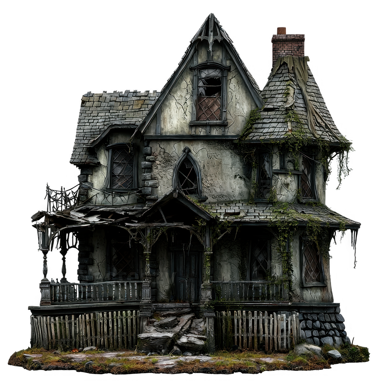 haunted house, abandoned house, gothic architecture, spooky mansion, creepy building, haunted mansion, victorian house, dark fantasy, halloween background, horror scenery, eerie atmosphere, decayed house, old abandoned building, scary house exterior, haunted architecture, haunted forest house, spooky home, ghost house, horror backdrop, ruined gothic house, haunted night scene, spooky victorian architecture, creepy haunted place, ai generated