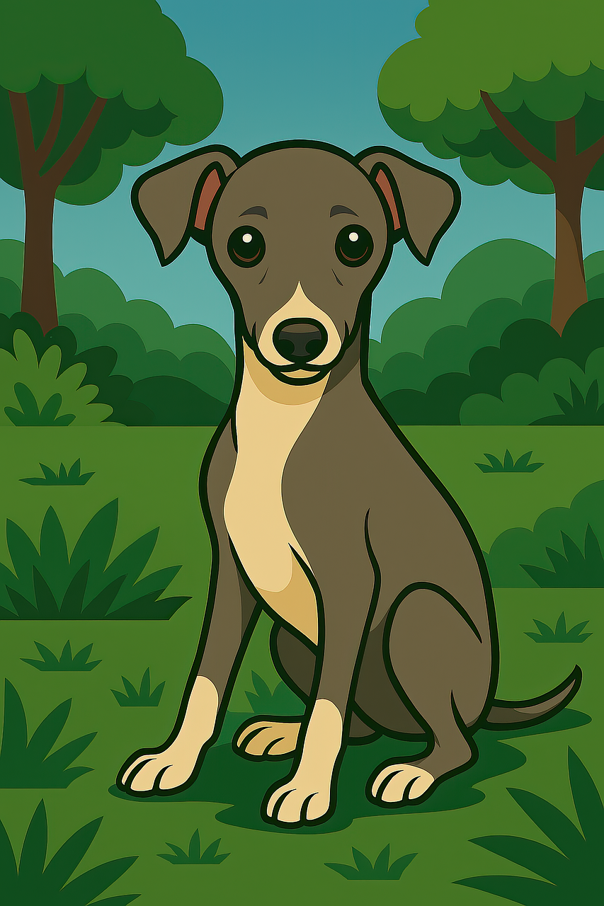 italian greyhound, dog, greyhound, pet, animal, nature, puppy, canine, mammal, purebred, portrait, adorable, cute, wallpaper, cartoon, ai generated