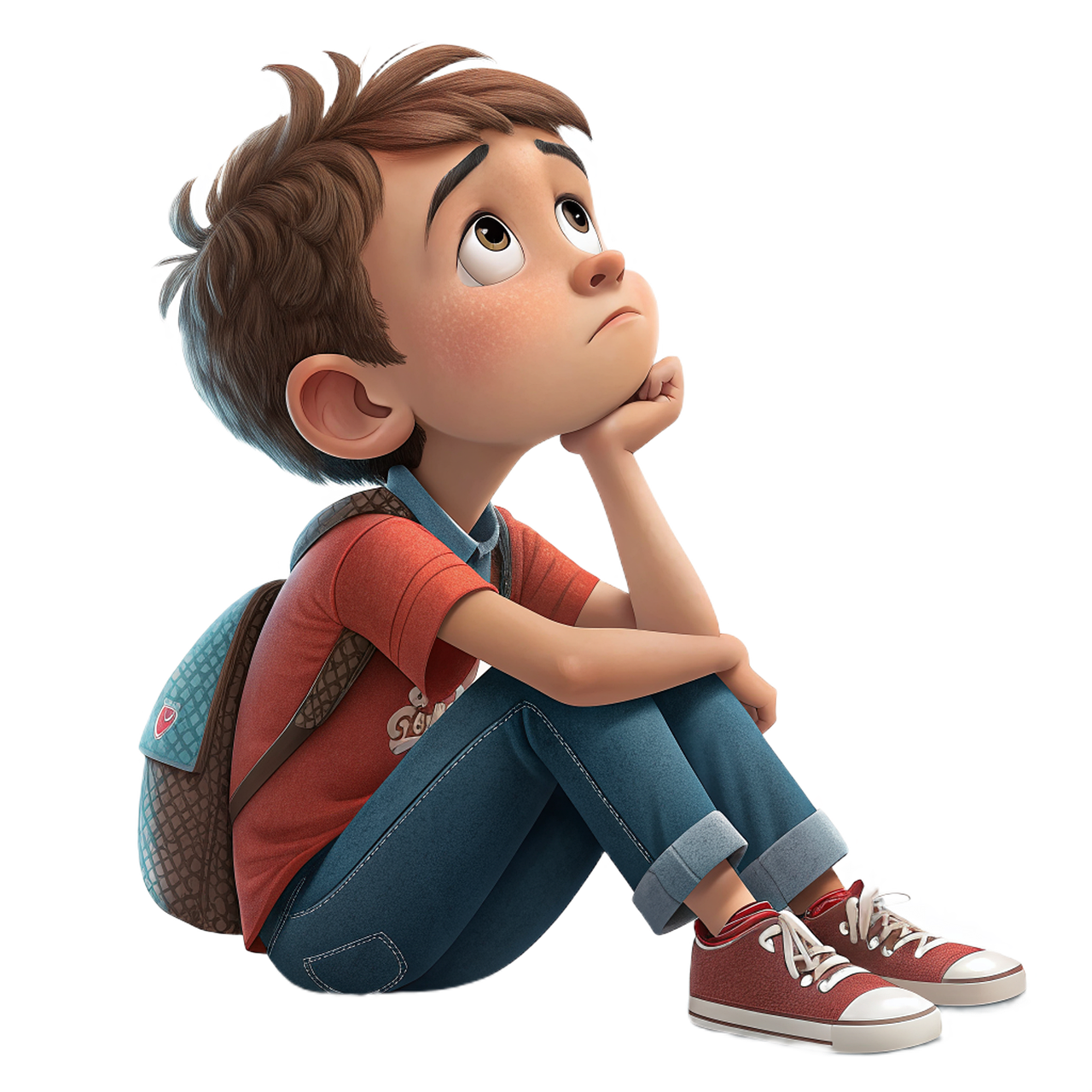 boy, baby, teen, sad, childhood, looking, dream, think, loneliness, ai generated