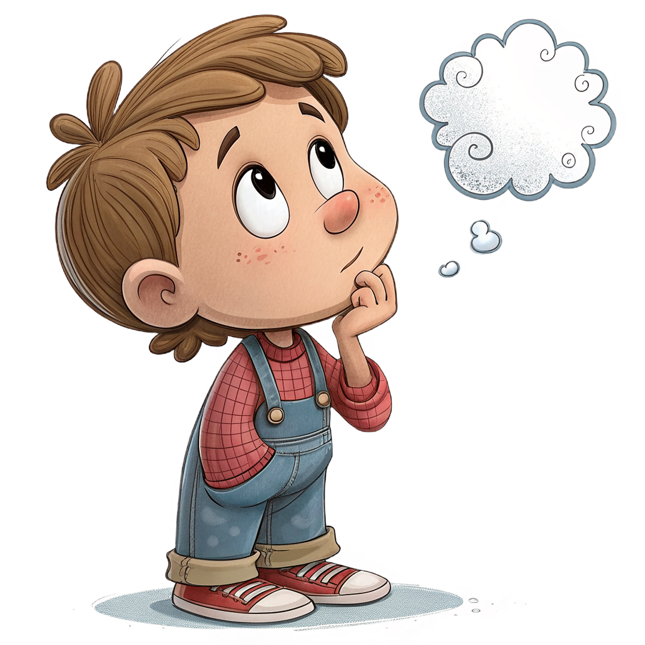 boy, baby, teen, childhood, looking, think, question, a task, puzzle, problem, ai generated