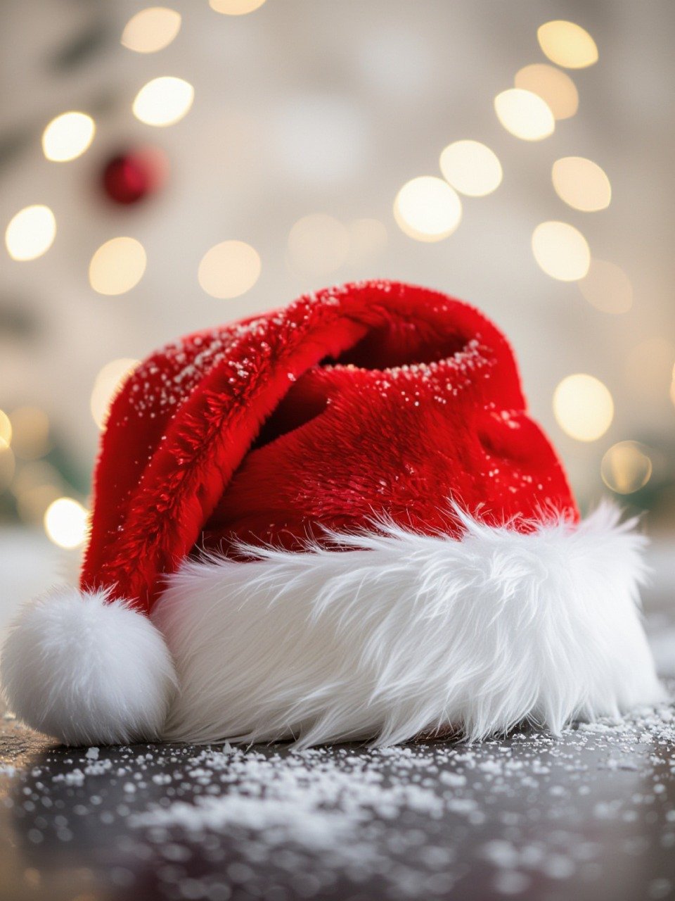 christmas, winter, christmas pictures, winter pictures, advent, background, vacation, celebration, fixed, holidays, season, christmas time, christmas decoration, public holidays, nature, wintry, love, cold, mood, ai generated, santa hat, snow