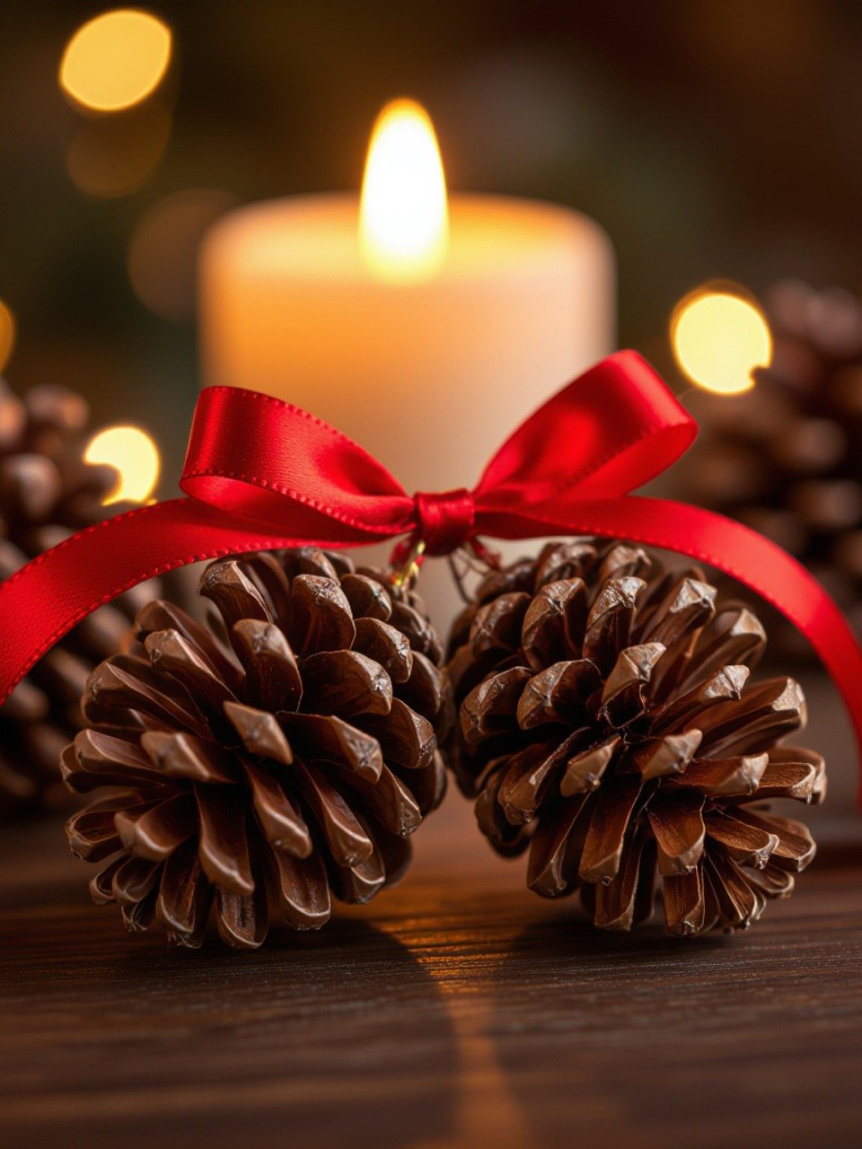 christmas, winter, christmas pictures, winter pictures, advent, background, vacation, celebration, fixed, holidays, season, christmas time, christmas decoration, public holidays, nature, wintry, love, cold, mood, ai generated, pinecone, ribbon, candle