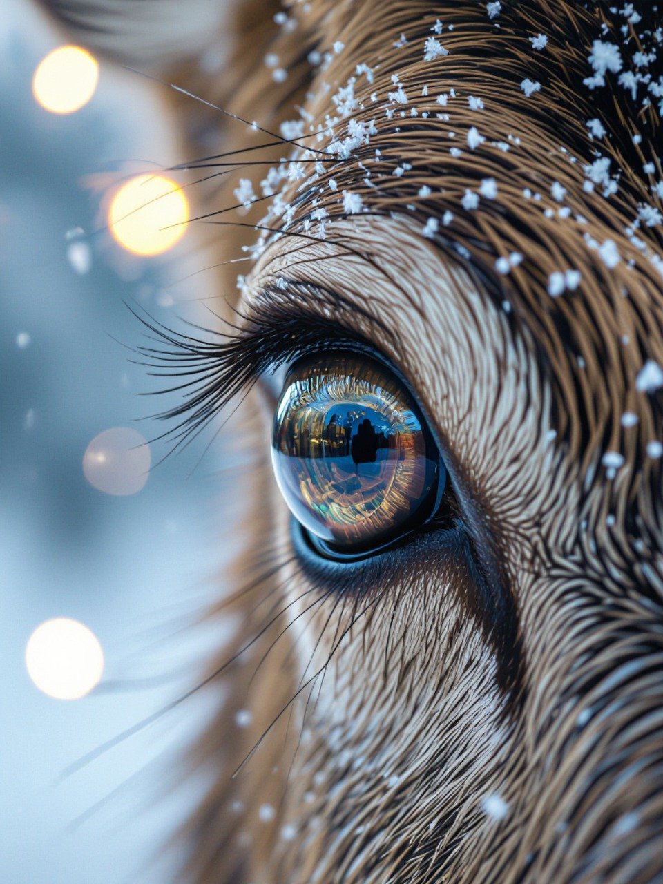 christmas, winter, christmas pictures, winter pictures, advent, background, vacation, celebration, fixed, holidays, season, christmas time, christmas decoration, public holidays, nature, wintry, love, cold, mood, ai generated, reindeer, deer, wildlife, eye