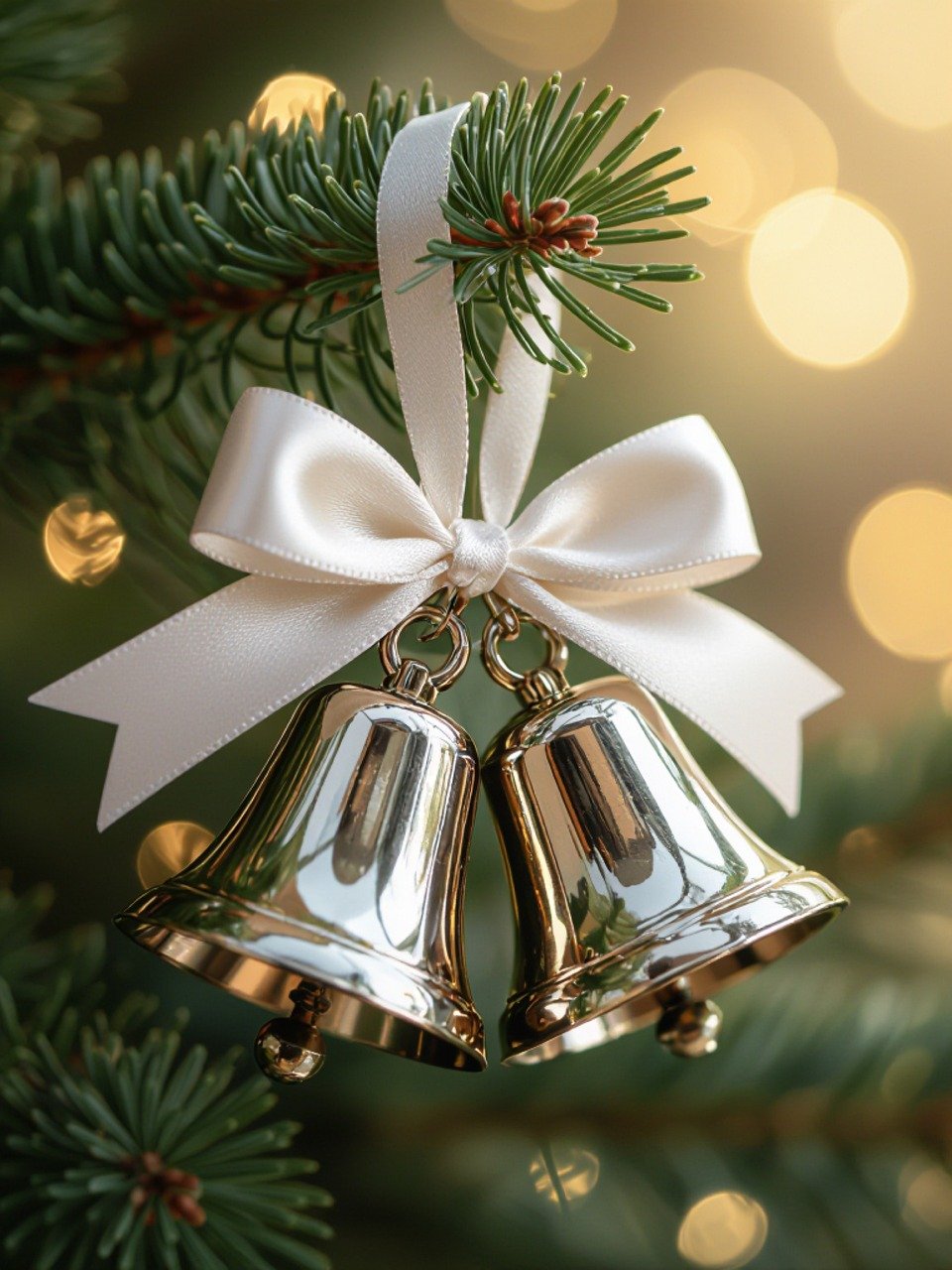 christmas, winter, christmas pictures, winter pictures, advent, background, vacation, celebration, fixed, holidays, season, christmas time, christmas decoration, public holidays, nature, wintry, love, cold, mood, ai generated, bells, clamps, ribbon, christmas tree